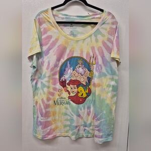 Disney Princess Little Mermaid Tie-Dye Women Shirt 2X